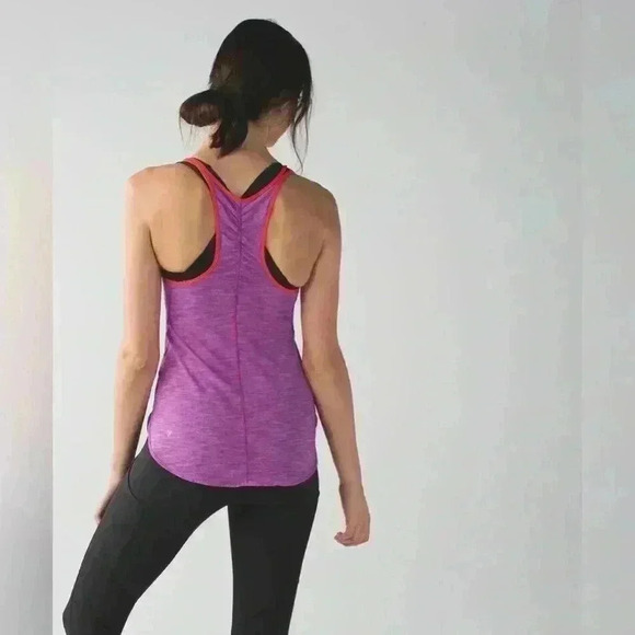 lululemon athletica Tops - Lululemon What The Sport Singlet II
Heathered Ultra Violet / Alarming